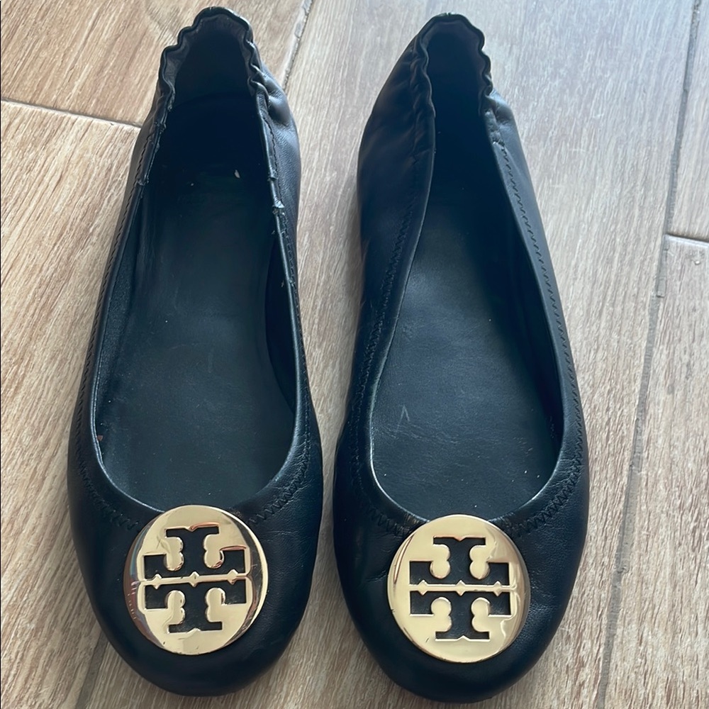 Tory Burch Minnie travel ballet, black, size 8.5